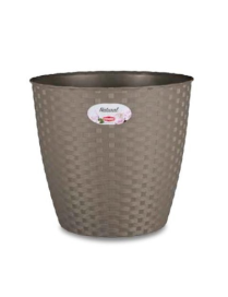 NATURAL VASE diameter 14cm TAUPE