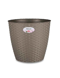 NATURAL VASE diameter 19cm TAUPE