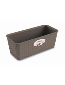 FIORIERA NATURAL 40cm TORTORA CON RISERVA ACQUA