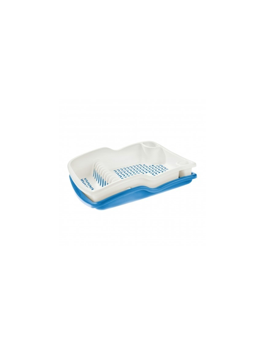 BRIO DISH DRAINAGE WHITE/LIGHT BLUE