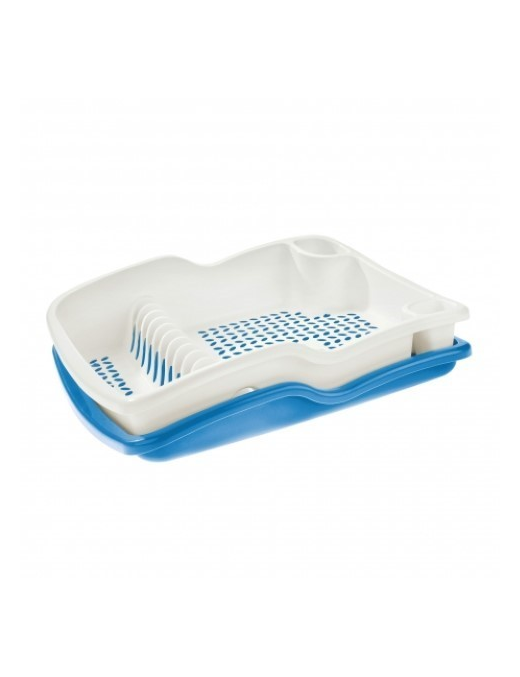 BRIO DISH DRAINAGE WHITE/LIGHT BLUE