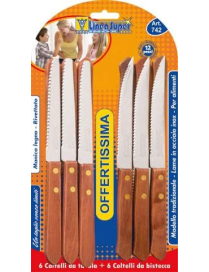 KNIVES 12 PIECES 6 TABLE + 6 STEAK KNIVES