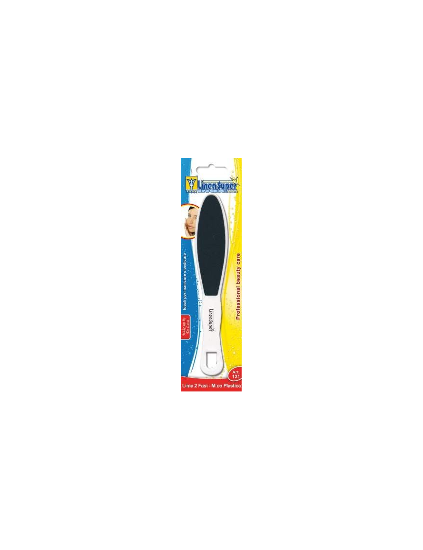 2-STAGE PEDICURE FILE WITH PLASTIC HANDLE