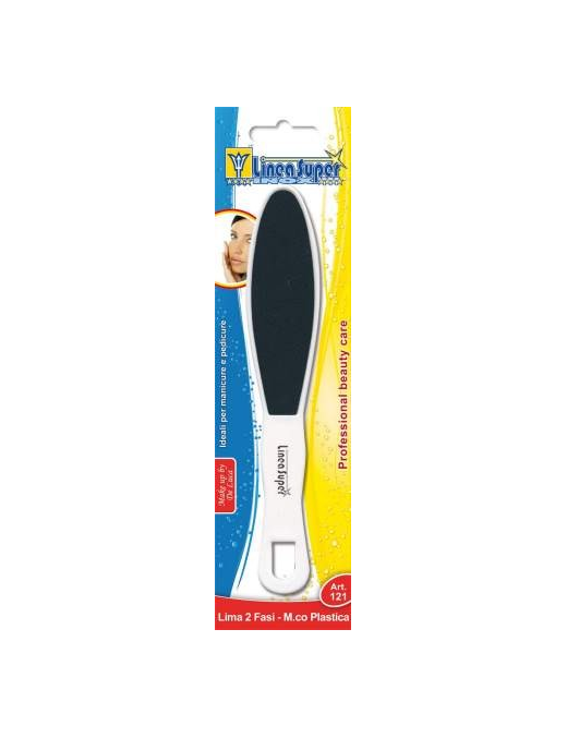 2-STAGE PEDICURE FILE WITH PLASTIC HANDLE