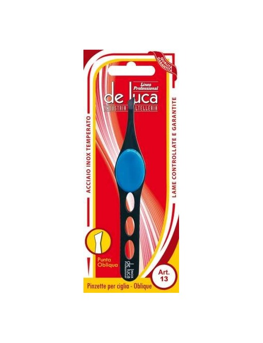 EYELASH TWEEZERS WITH OBLIQUE TIP