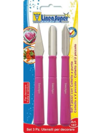 UTENSILI PER DECORARE 3 PEZZI LAMA STRETTA