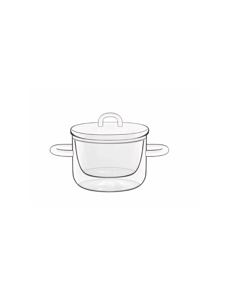 FOOD and DESIGN PENTOLINO CON MANICO E COPERCHIO 25cl 2 PEZZI