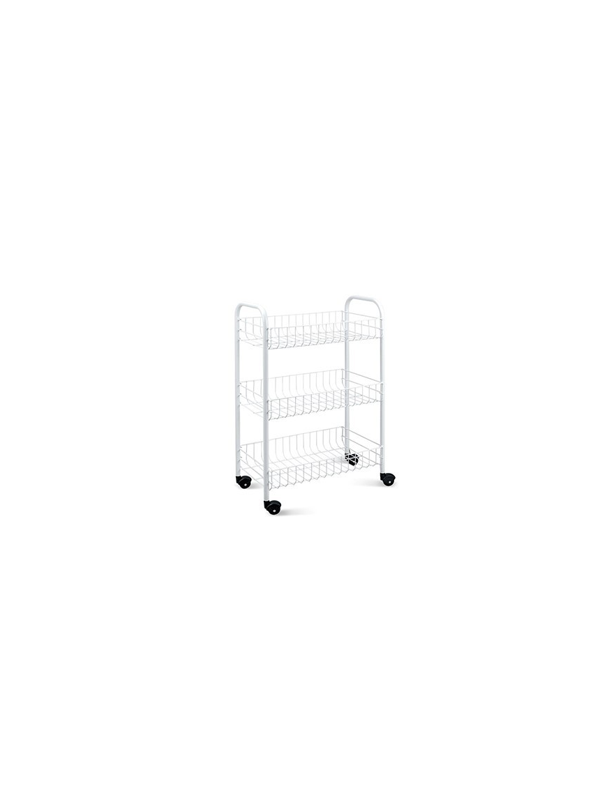 WHITE SHELF 3 TIERS SIENA 41x23x60 CENTIMETERS