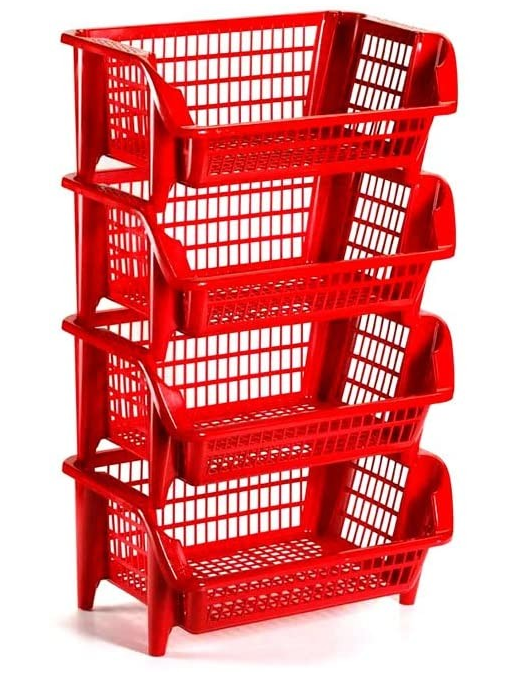 CESTELLO MAGIC MILLEUSI ROSSO 51x40x25cm