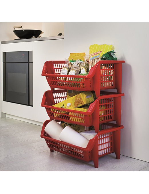 MAGIC MILLEUSI RED BASKET 51x40x25cm