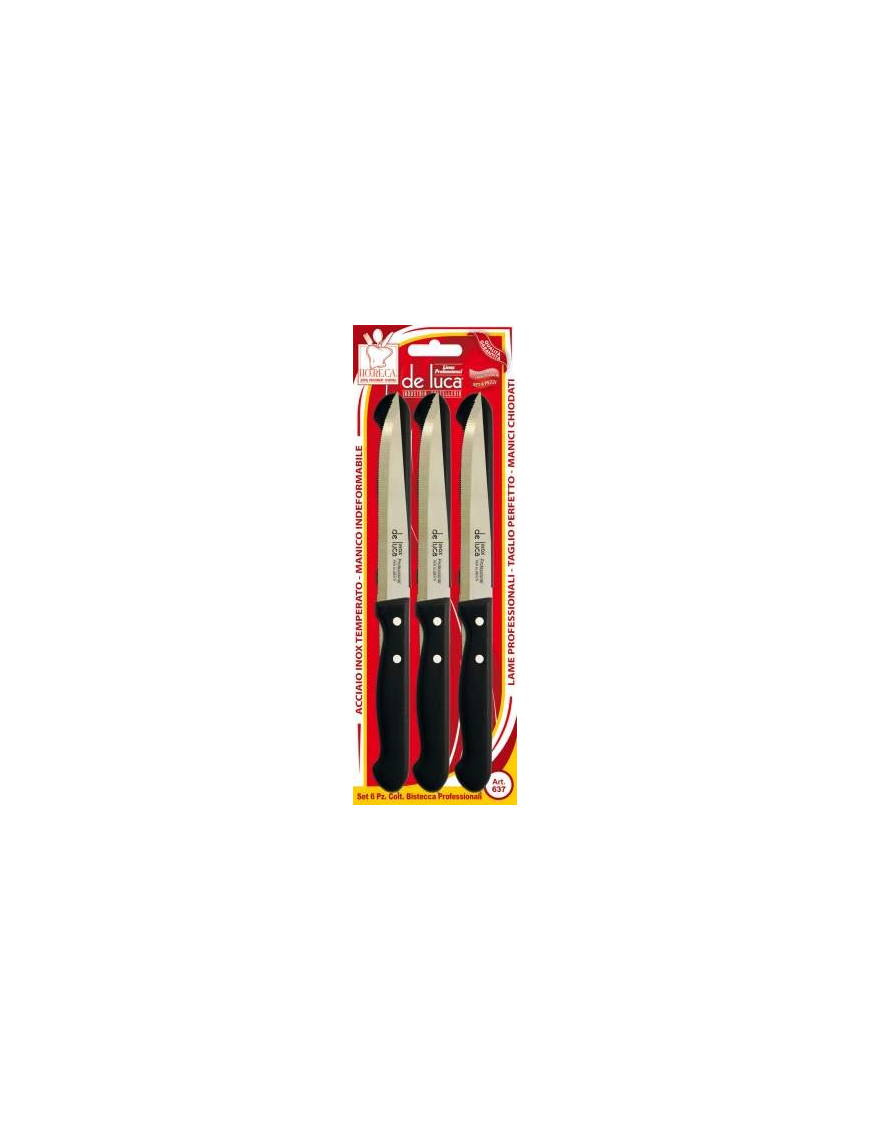 STEAK KNIVES 6 PIECES BLACK