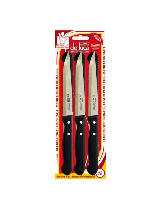 STEAK KNIVES 6 PIECES BLACK