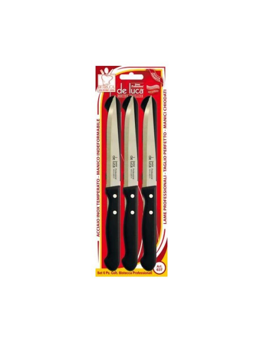 STEAK KNIVES 6 PIECES BLACK