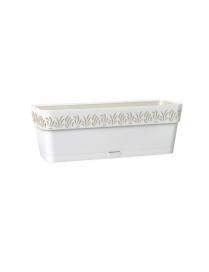 FIORIERA GAIA 50cm BEIGE CON RISERVA ACQUA