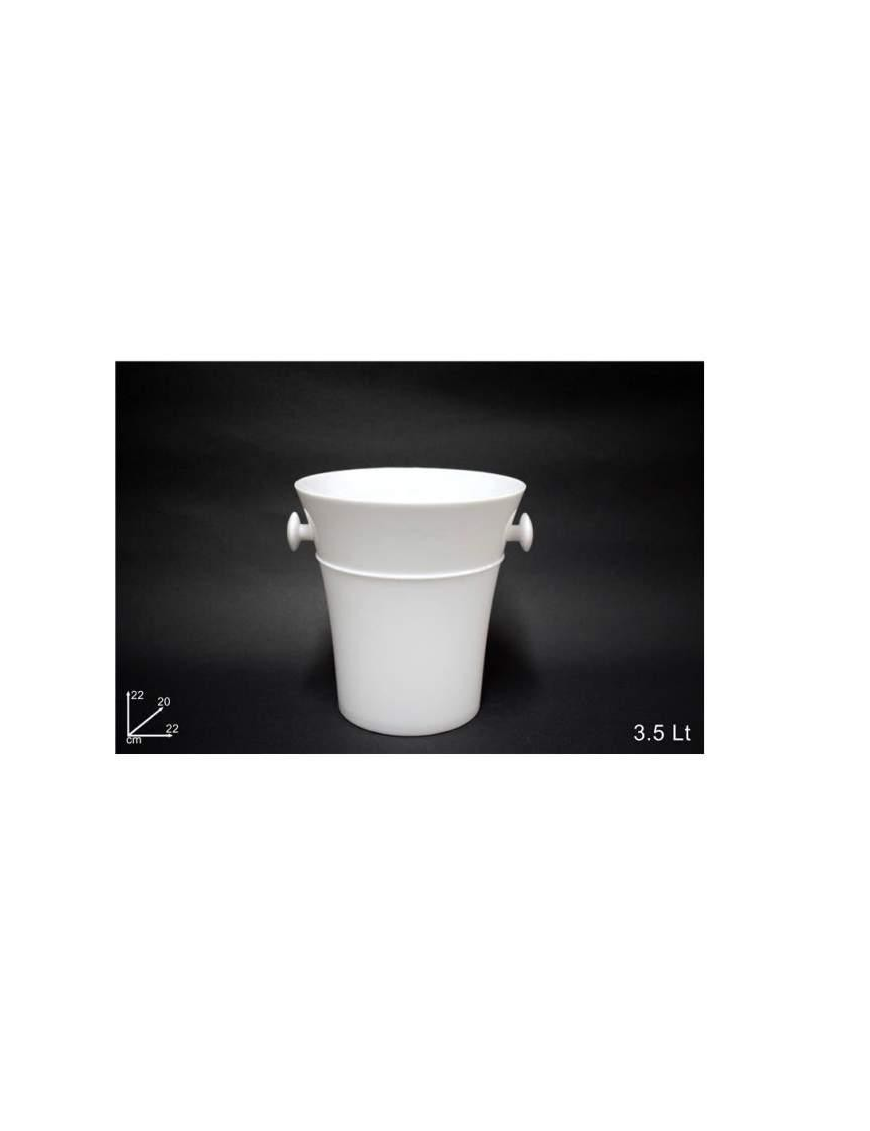 PLASTIC ICE BUCKET 20x22x22 CENTIMETERS WHITE