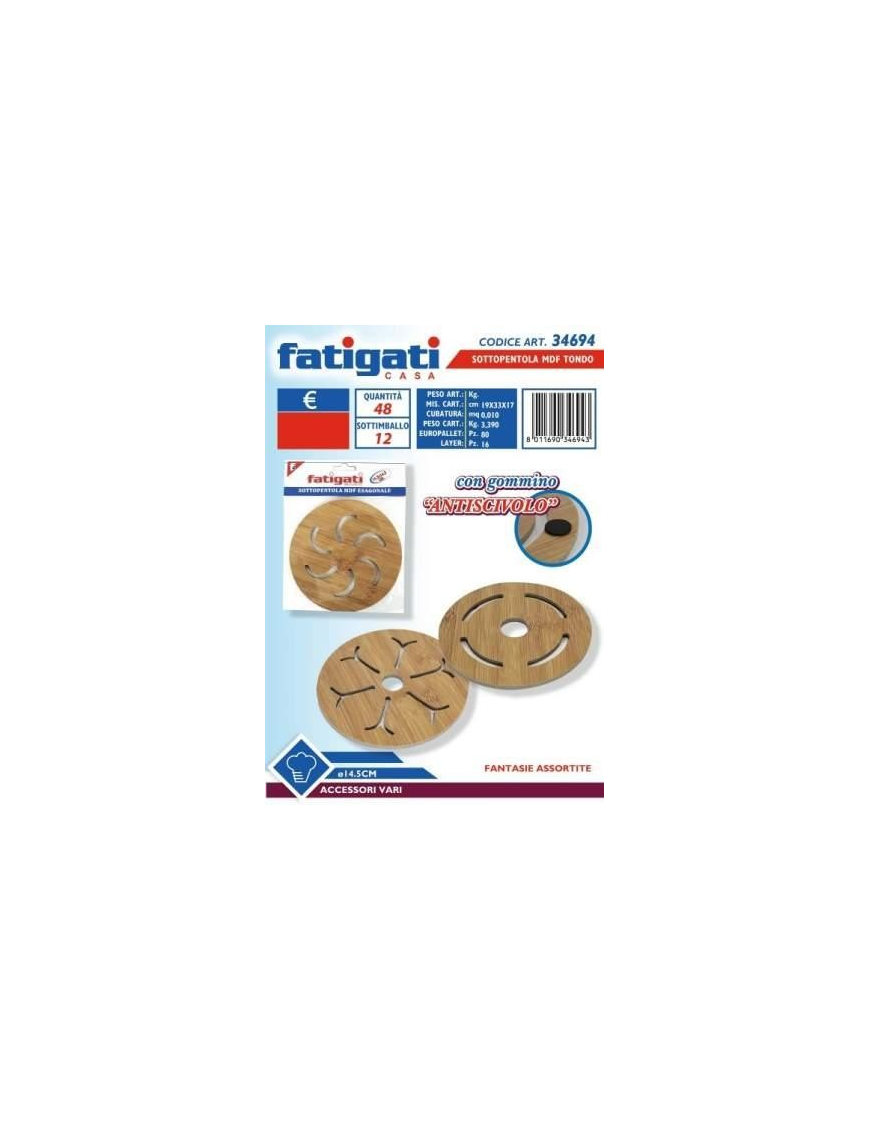 ROUND MDF TRIVET 14.5 CENTIMETERS