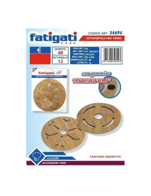 SOTTOPENTOLA MDF TONDA 14,5 CENTIMETRI