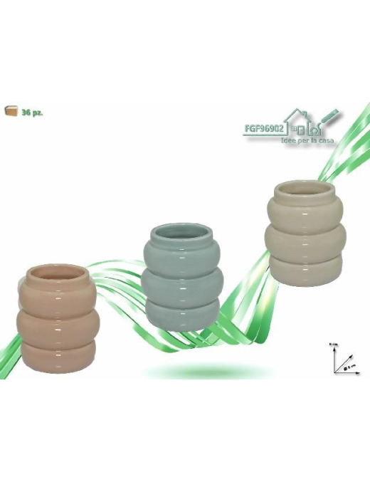 WIDE LINE VASE 8x8x9 CENTIMETERS