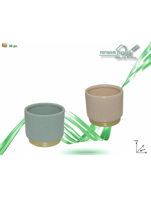 SOLID COLOR CERAMIC VASE 8x8x9 CENTIMETERS