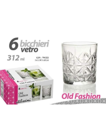 OLD FASHION GLASSES 312ml 6 pieces