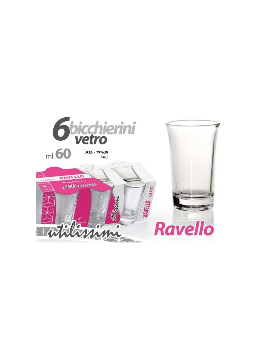 BICCHIERI RAVELLO 60ml 6 pezzi