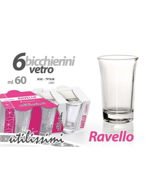 RAVELLO GLASSES 60ml 6 pieces
