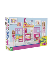 BAMBOLA CON VILLA E ACCESSORI