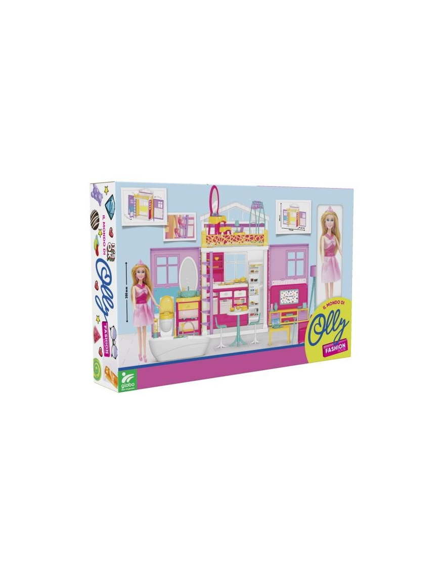 BAMBOLA CON VILLA E ACCESSORI