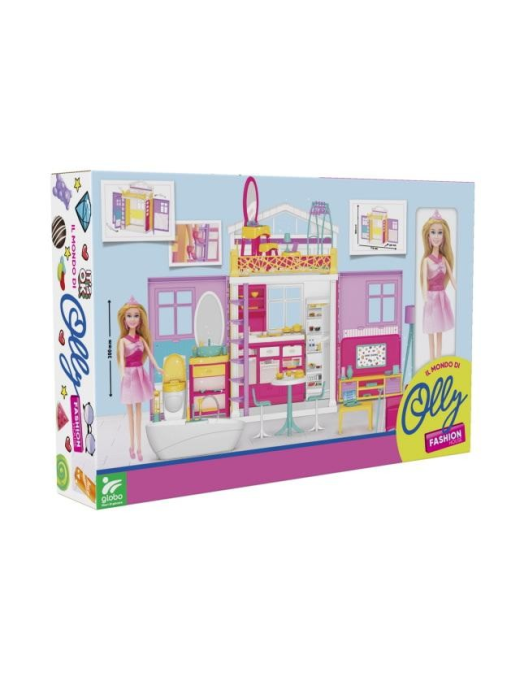 BAMBOLA CON VILLA E ACCESSORI
