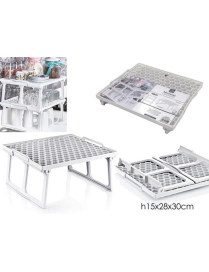 WHITE SHELF WITH FOLDABLE FEET 28x30 CENTIMETERS