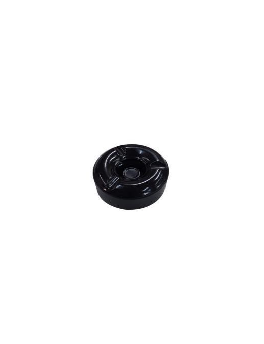 BLACK MELAMINE ASHTRAY DIAMETER 12 CENTIMETERS