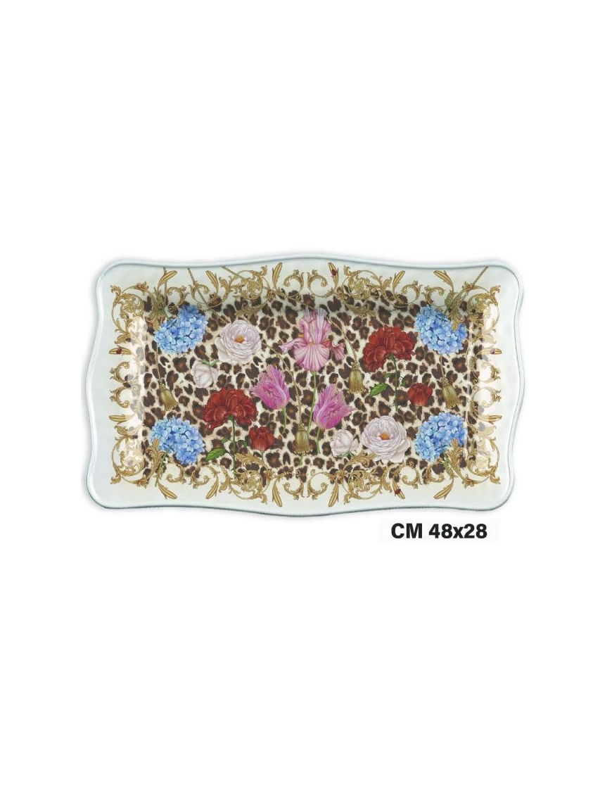 L.BAROCCO VASSOIO RETT. 48x28 1645-26$$