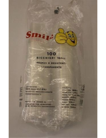 SMILE WATER GLASSES 166cc PACK OF 96 TRANSPARENT PIECES