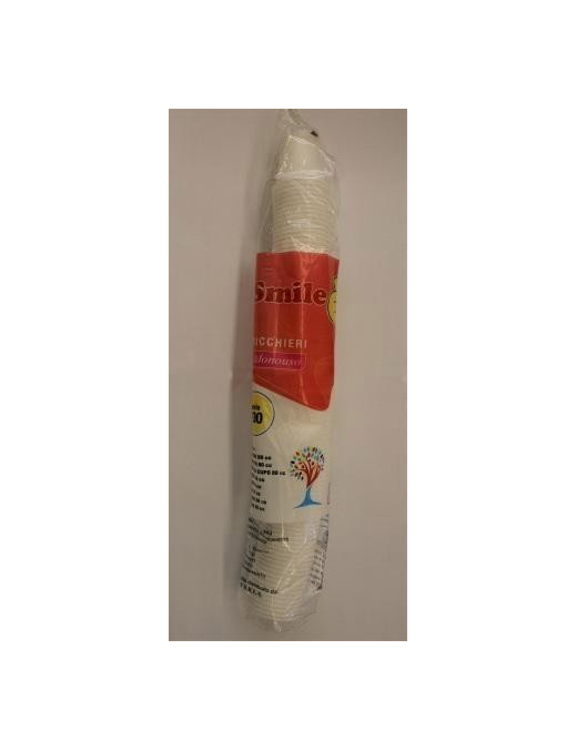 SMILE BICCHIERI CAFFE' 80cc CONFEZIONE 96 PEZZI BIANCHI