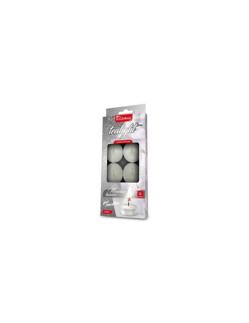 TEA-LIGHT 8 PEZZI 10 GRAMMI MUSCHIO