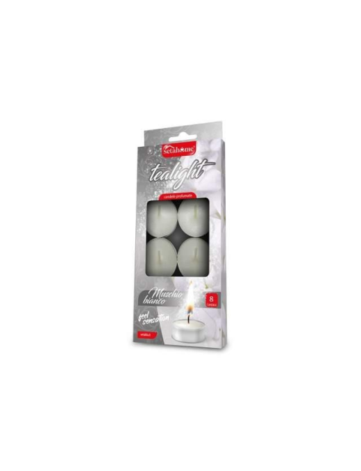 TEA-LIGHT 8 PIECES 10 GRAMS MUSK