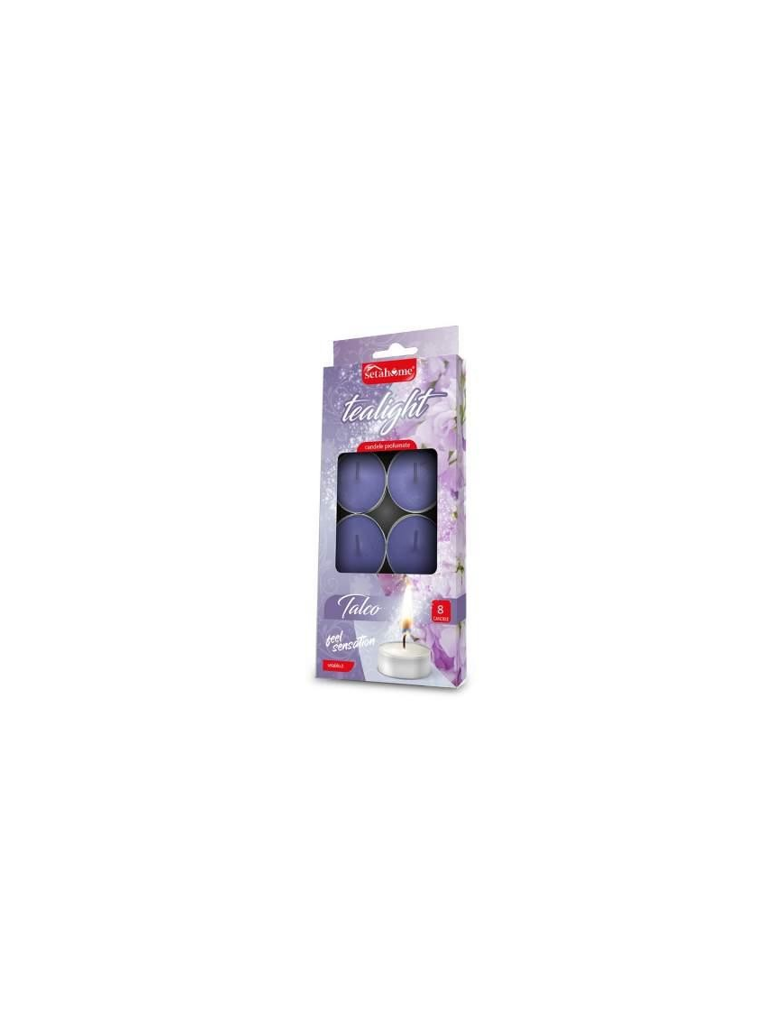 TEA-LIGHT 8 PEZZI 10 GRAMMI TALCO