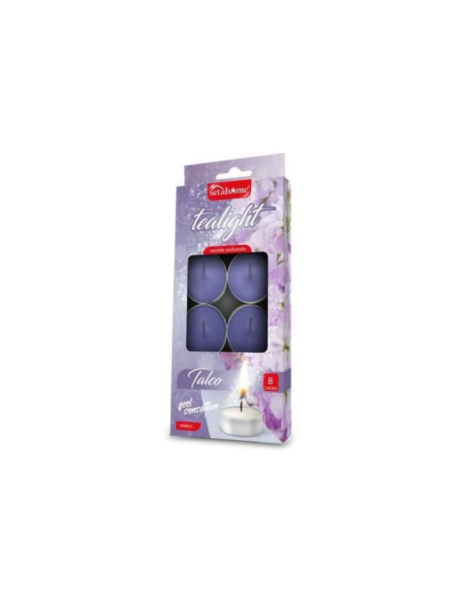 TEA-LIGHT 8 PIECES 10 GRAMS TALC