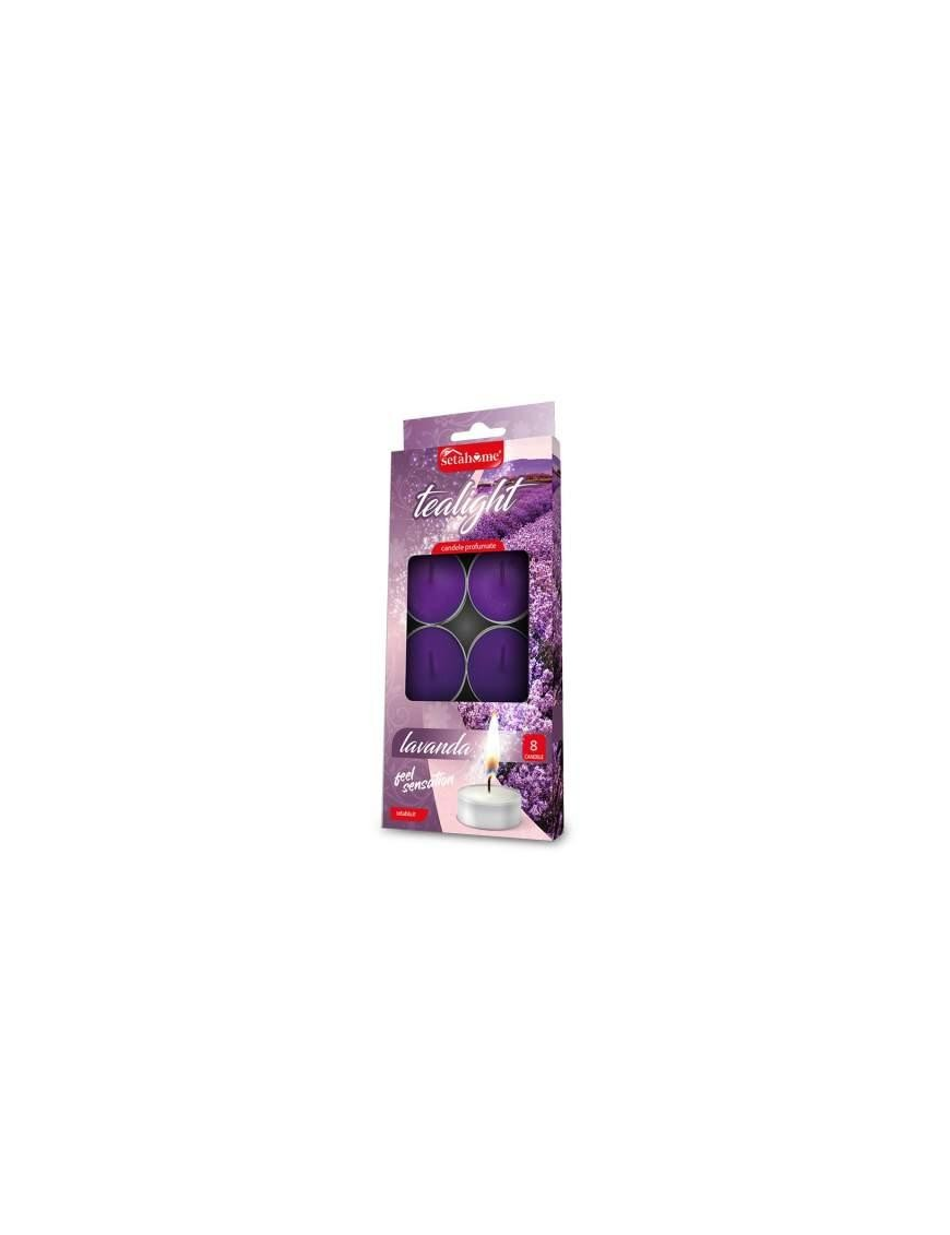 TEA-LIGHT 8 PEZZI 10 GRAMMI LAVANDA