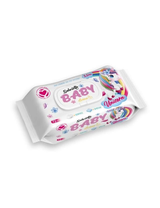 BABY WIPES 72 PIECES OAT UNICORN