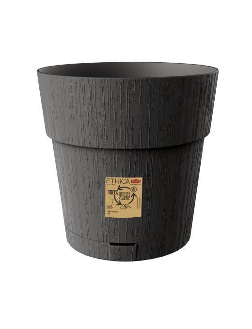 VASO ETHICA diametro 15 GRAFITE CON RISERVA ACQUA