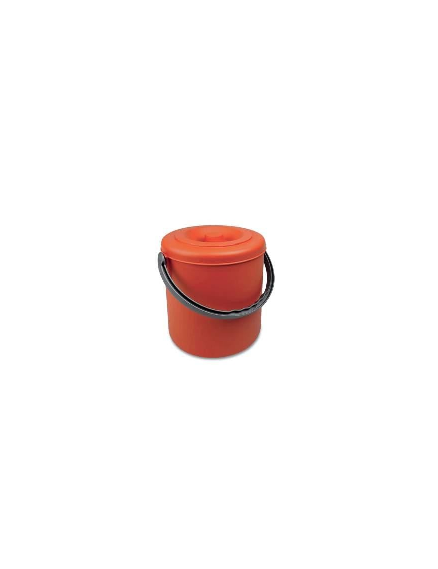 EUREKA 10lt WASTE BIN WITH ORANGE LID