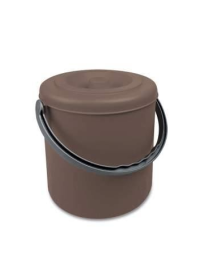 PATTUMIERA EUREKA 25lt CON COPERCHIO TORTORA