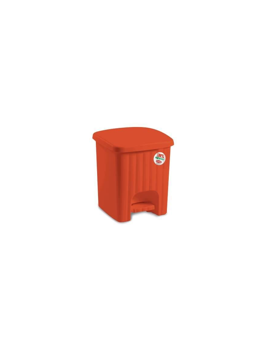 SQUARE PEDAL WASTE BIN 4.5 LT ORANGE