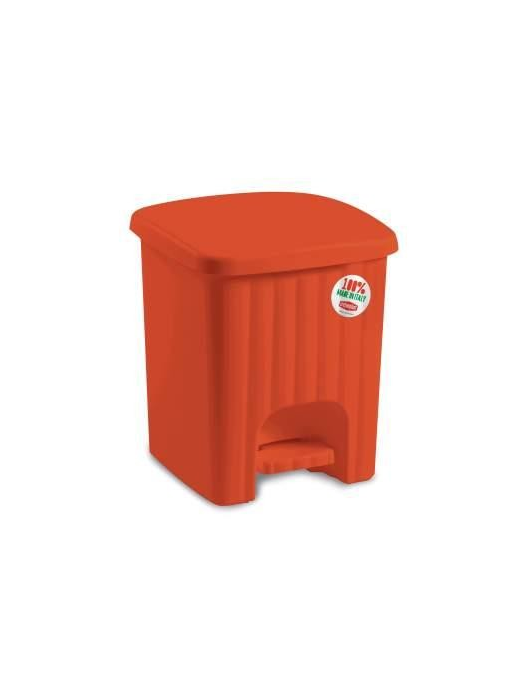 SQUARE PEDAL WASTE BIN 4.5 LT ORANGE