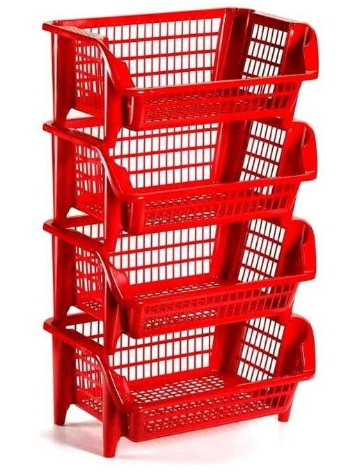 CESTELLO MAGIC MILLEUSI ROSSO 51x40x25cm