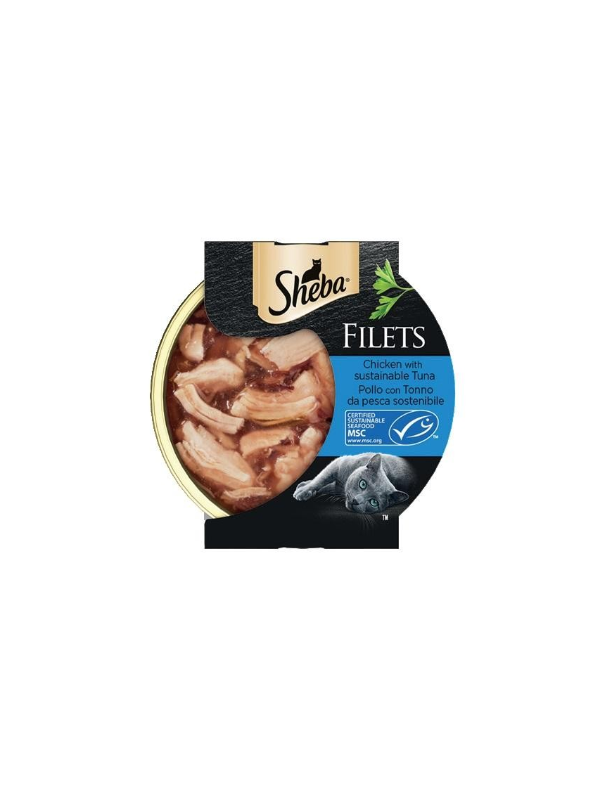SHEBA FILETS CHICKEN+TUNA 60 GRAMS