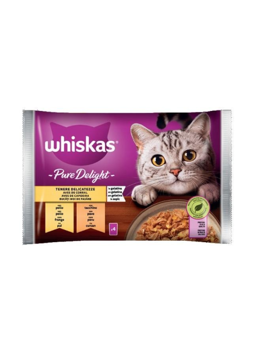 WHISKAS PURE DELIGHT TENERE DELIC 4x85 GRAMMI