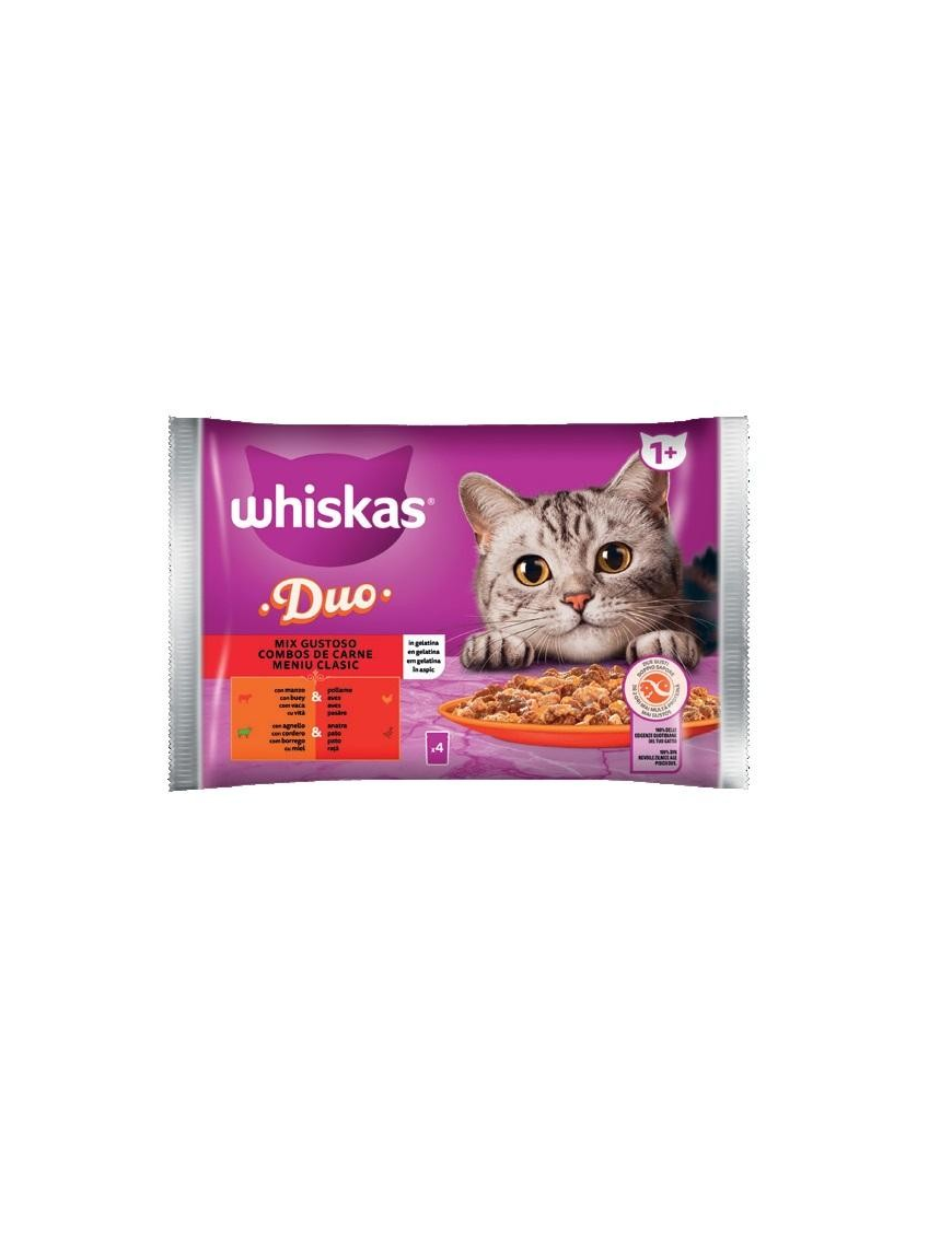 WHISKAS DUO TASTY MIX 4x85 GRAMS
