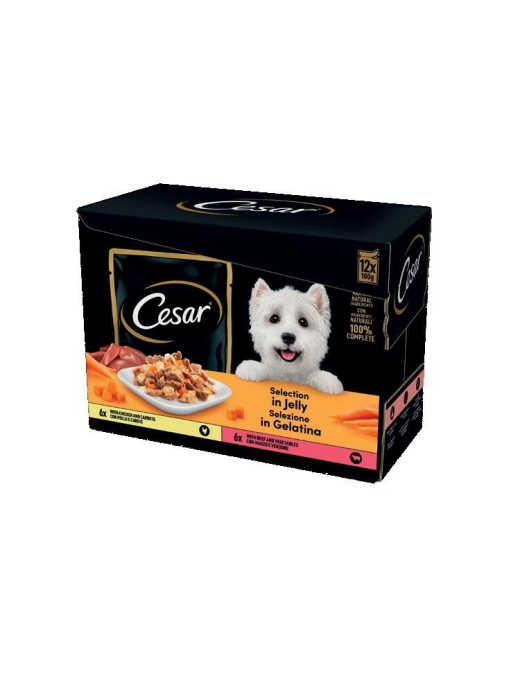 CESAR GELATINE SELECTION 4x12x100 GRAMS